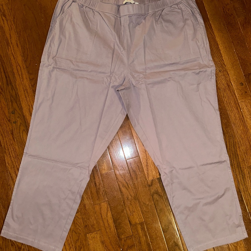 Denim&Co Lavender Straight Leg Pants - Picture 2 of 4